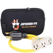 30 Amp to 110 Adapter L5-30P to LIT 3-Way Outlet Splitter by Journeyman Pro - 125 Volt, 30A to 15A, 3-Prong Locking Triple Tap 5-15R for RV Generators (2FT - L5-30P to LIT 3-WAY 15A)