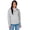 Heather Grey, variant on Apparel 5628 Women's Willow Half Zip Sweatshirt-Oatmeal Heather-XXL