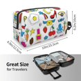 thumbnail image 4 of Goofa Summer Printed Toiletry Bag with Handle,Large Capacity Travel Makeup Cosmetic Bag for Women, Carry on Airport Airline Compliant Bag, 4 of 9