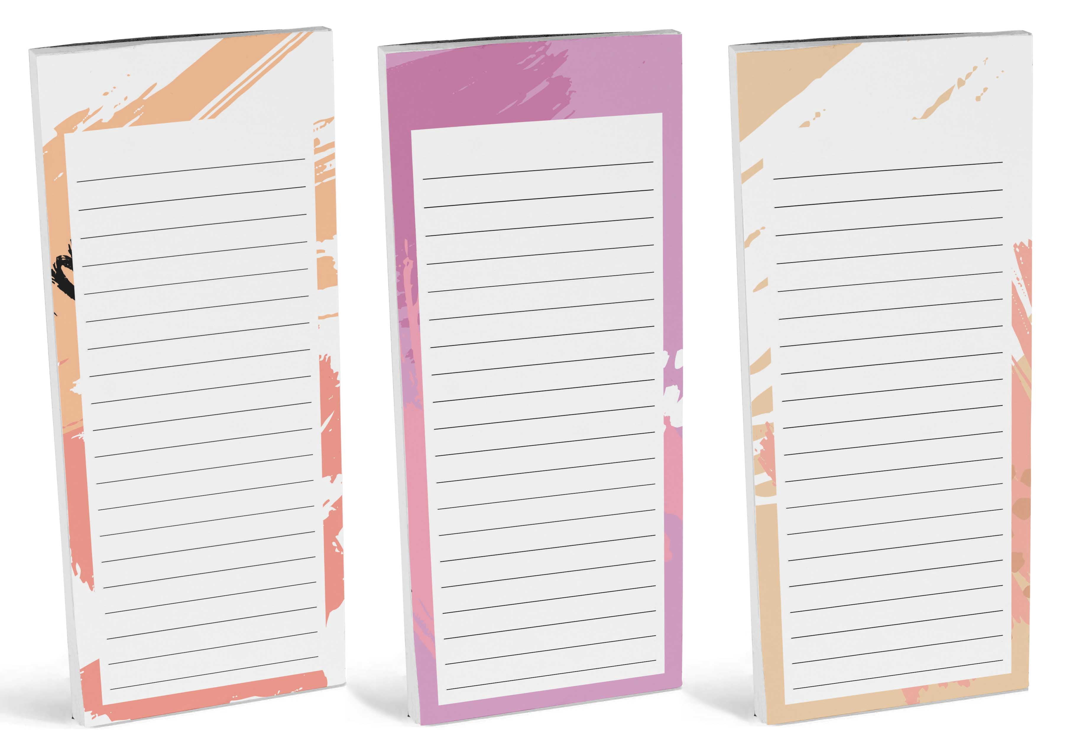 Inkdotpot Pack of 3 Magnetic Fridge To-Do List Notepads- Magnetic Memo Pads For Refrigerator-(50 Sheets Each)-MI
