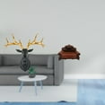 thumbnail image 2 of Escultura de pared de cabeza de ciervo de resina y modelo de sofá en miniatura, accesorio DIY para decoración de hogar, oficina o micro paisaje bohemi, 2 of 8