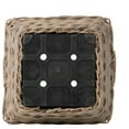 thumbnail image 4 of Rectangular Rattan Planter Basket 25 Gallon Capacity Plastic Pot Liner with Drain Holes Included No Saucer Indoor and Outdoor Use Gray-Brown, 4 of 8