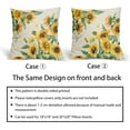 thumbnail image 6 of Spring Summer Sunflower Square Pillow Covers 18X18 Inch Yellow Flower Butterfly Plant Seasonal Decorative Linen Pillow Cases Set of 2 Farmhouse Home Decor for Sofa Couch Cushion Outdoor, 6 of 6
