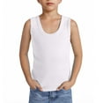 thumbnail image 3 of Cethrio Summer Tank Tops for Boys, 3 Piece Crewneck Casual Athletic Boys Undershirts White Size 10-12, 3 of 4