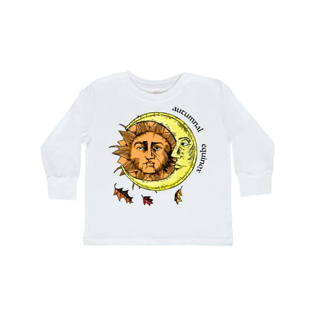 

Inktastic Autumnal Equinox Sun and Moon with Leaves Gift Toddler Boy or Toddler Girl Long Sleeve T-Shirt