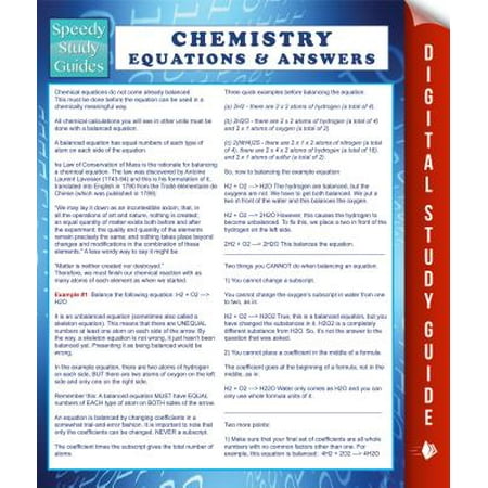 Chemistry Equations & Answers (Speedy Study Guide) -