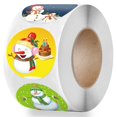 thumbnail image 2 of HCTSHG 500 PCS Christmas Stickers Labels Roll, Self-Adhesive Stickers for Crafts, Envelopes, Tags for Party Decorations Ornaments with Snowman, Snowflake (8 Styles), 2 of 4