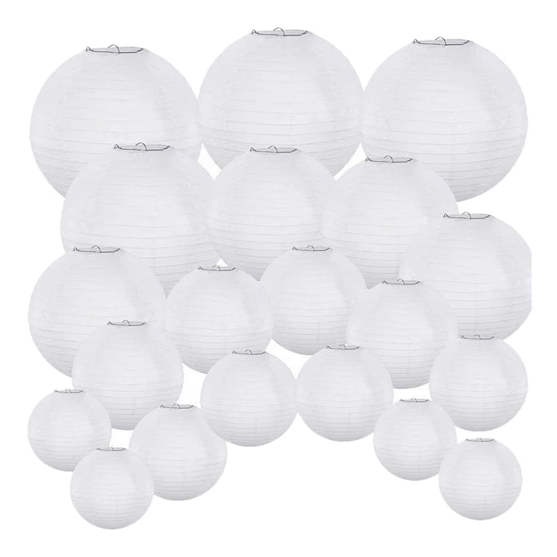 6 inch Hanging Party Wedding Decor 5 Pack White Chinese Paper Lantern 15cm 