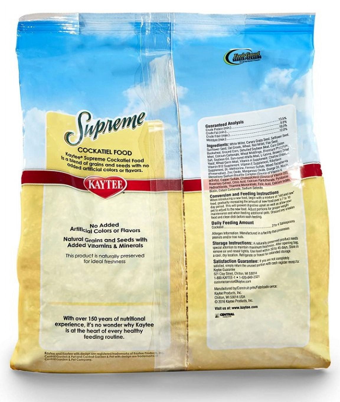 Kaytee Egg-Cite! Forti-Diet Pro Health Conure & Lovebird Bird Food, 3-lb bag