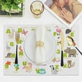thumbnail image 6 of Letter Place Mats Set of 6 Table Mats for Baby & Kids & Toddler Learn Letter Recognition Animals Table Mat Holiday Home Kitchen Table Mat Decoration 12x18 Inch, 6 of 6