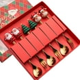 thumbnail image 3 of 6Pcs  Cutlery Kits  Christmas Spoons Forks Set Utensils with Gift Box Flatware Cutlery Set for Kitchen Dessert Daily, 3 of 6