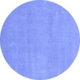 thumbnail image 1 of Ahgly Company Machine Washable Indoor Round Oriental Blue Modern Area Rugs, 8' Round, 1 of 4