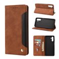 thumbnail image 1 of Feishell for Samsung Galaxy A14 5G 6.6 inch Wallet Case,Shockproof Ultra Thin Premium PU Leather Magnetic Closure Card Slots Cash Pocket TPU Bumper Shock Absorbing Flip Kickstand Phone Cover,Brown, 1 of 9