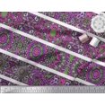 thumbnail image 3 of Soimoi Polyester Crepe Fabric Stripe & Mandala Kaleidoscope Decor Fabric Printed Yard 42 Inch Wide, 3 of 3