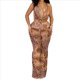 thumbnail image 1 of Conjuntos de Dos Piezas con Estampado de Guepardo para Mujer, Tops Halter, Pantalones Ajustados Acampanados, Conjuntos de para Verano. Estampado de Leopardo M, 1 of 10