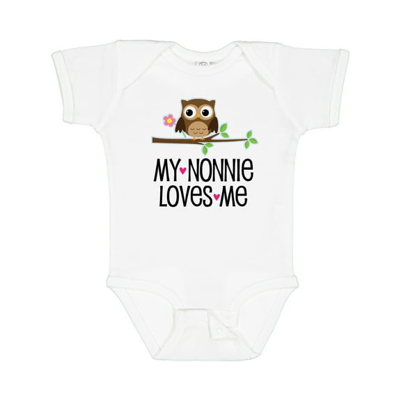 Inktastic My Nonnie Loves Me Grandchild Girls Baby Bodysuit