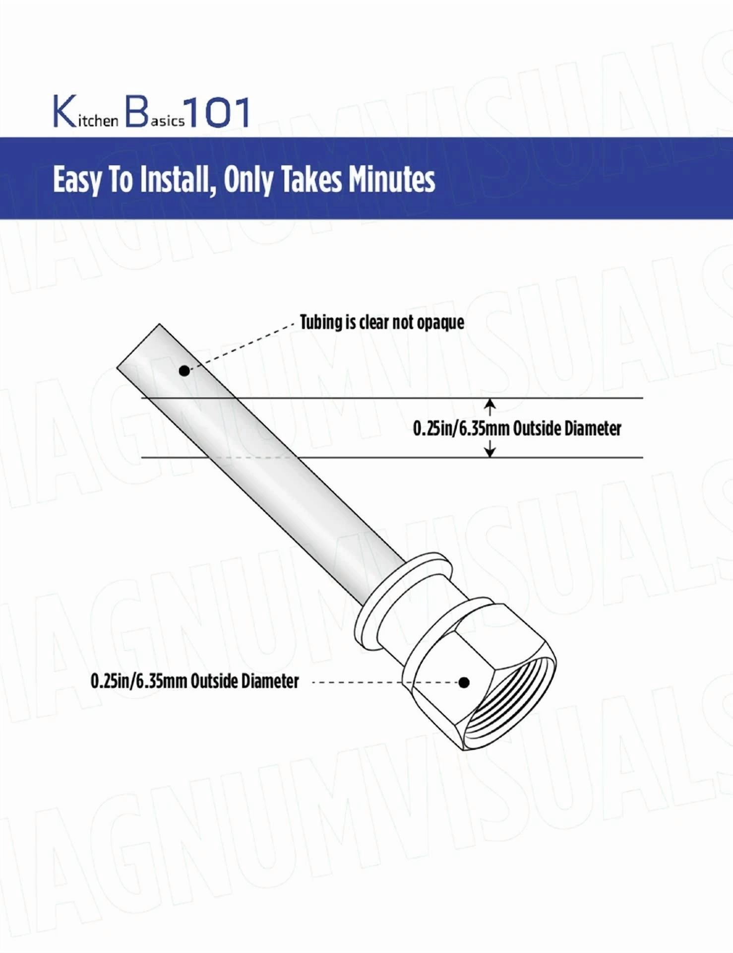 KLYNE - Refrigerator Water Line Kit For All Fridges, Freezers, Humidifiers Quick Connect