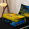 thumbnail image 5 of catabedysis Cartoon Camping Zipper Full Size Comforter Sets with Fitted Sheet and 2 Pillowcases,Starry Tent Print Zipper Bedding Set For Boys,Multicolor,Black Reversible,4 Pieces, 5 of 7