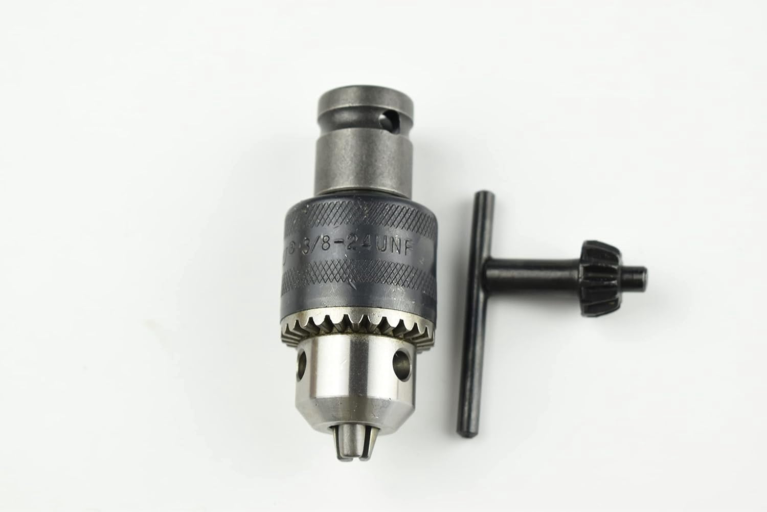 CHANCS 3/8-24UNF 1.5mm-10mm Drill Chuck Adapter Chuck Conversion Drill Sets with Chuck Key SDS Plus Shank and 1/2" Square Female Adaptor for Air Impact Wrench Drill