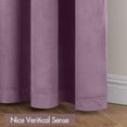 thumbnail image 6 of Lavender Velvet Curtains Thermal Insulated Blackout Curtain Drapes for Bedroom Living Room Darkening 90 Inches Long Curtains Panels Rod Pocket Set of 2, 6 of 6