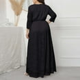 thumbnail image 4 of Njagoc3 Womens Long Sleeve V - Neck Maxi Dress, Flowy Formal Gown, Evening Party & Gala Wear, 4 of 6