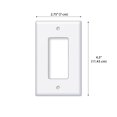 thumbnail image 2 of WIRESTER 1-Gang Decorator Light Switch Plate/Wall Plate Cover, Silver Dog Paws, 2 of 6