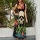 thumbnail image 2 of Flower Cluster Skull Vestido Sin Mangas , Vestidos De Lujo Para Ocasiones Oficiales, 2 of 5