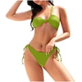thumbnail image 2 of Traje de baño para mujer, traje de baño de dos piezas con tirantes de cuello y abertura en tres puntos, trajes de baño para mujer, conjuntos de bikini para mujer, trajes de baño de bikini para mujer, 2 of 4