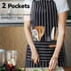 thumbnail image 5 of Delantal de cocina con babero ajustable, delantal de chef suave con bolsillos dobles para hombres y mujeres, 5 of 7