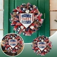 thumbnail image 4 of kjfeif 13.77" Fourth of July Wreaths Patriotic American Wreaths Handmade Memorial Day Wreaths Holiday Wreaths Decorate Front Door Walls Home Decoration, 4 of 6