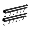 thumbnail image 4 of 2 piezas de soporte para tazas debajo del gabinete, soporte para tazas, ganchos para colgar utensilios de cocina Negro, 4 of 9