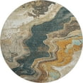 thumbnail image 2 of Addison Rugs Mayfield Premium Machine Washable Transitional Abstract Wheat Round Rug, 8' x 8', 2 of 6