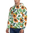 thumbnail image 2 of Hoodies for Men - Papaya palm leaves Long Sleeve Comfrt Men'S Fashion Hoodies & Sweatshirts, Sweatshirts for Men Hoodies Pullover Clothing Clothes with Pouch, 2 of 7