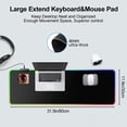 thumbnail image 2 of RGB Gaming Mouse Pad X Large, Black Extended LED Mouse Pad 30% Larger Size(31.5"×11.8"), Anti-Slip Base Computer Keyboard Mouse Mat for Gaming Computer/Laptops/Office Desk, 2 of 7