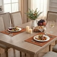 thumbnail image 3 of Sm:)e Rusty Orange Placemats 12 x 18 Inch Set of 6, Seasonal Washable Kitchen Dining Table Decoration for Home Party,240g（0.53lb）, 3 of 7