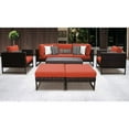 thumbnail image 4 of AMALFI 8 Piece Wicker Patio Furniture Set 08c in Gold and Tangerine, 4 of 7
