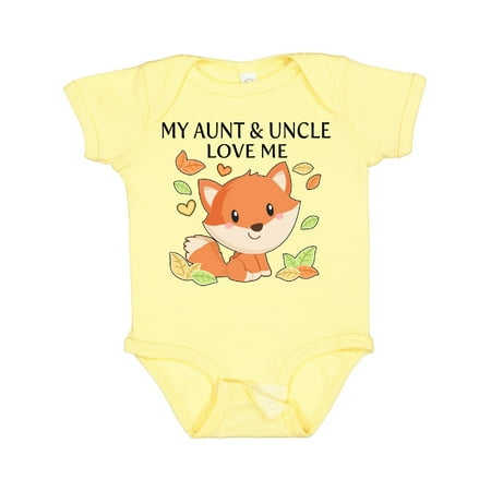 

Inktastic My Aunt and Uncle Love Me- Little Fox Gift Baby Boy or Baby Girl Bodysuit