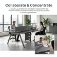 thumbnail image 5 of 4-Person Office Cubicle Workstation with Privacy Panels & Cable Management, Collaborative Staff Desk with Mute Dividers, Durable Computer Table for Home, Office, or Commercial Workspace, 5 of 8