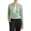 New York Laundry Women's Brushed Cross Over Crop Hoodie (SIZES S-3X AVAILABLE)