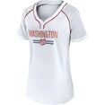 thumbnail image 2 of Women's Fanatics White Washington Nationals Play Calling Raglan V-Neck T-Shirt, 2 of 3