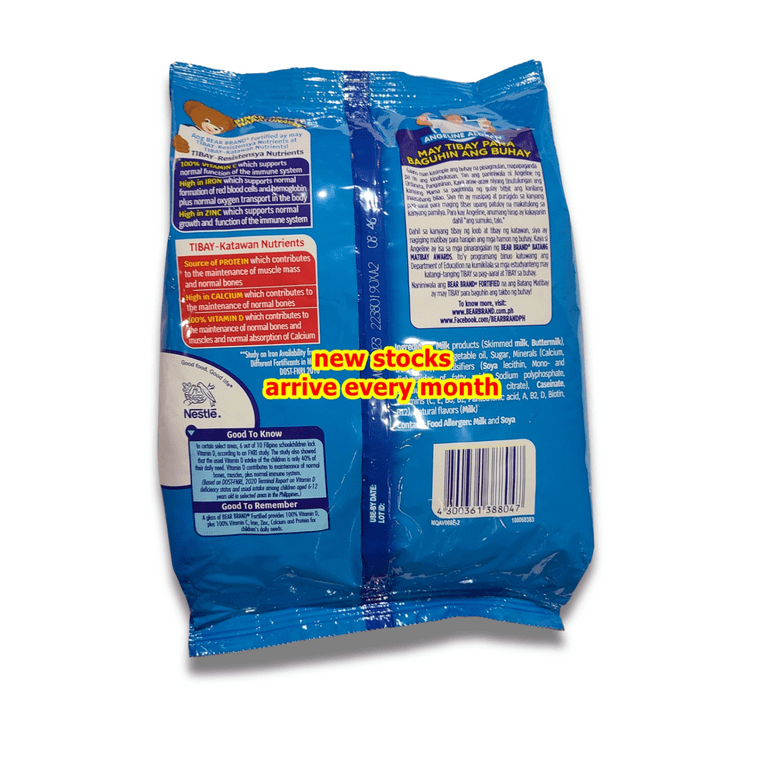 2 Packs of Bear Brand Powdered Milk 840g - Walmart.com