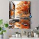 thumbnail image 4 of Qisvanset Framed Canvas Wall Art 12x16 Inch Watercolor Fall Scenery Hangable Nature Canvas Art, 4 of 5