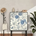 thumbnail image 5 of Vintage Blue Rose Butterfly Wallpaper， Boho Farmhouse Floral Wall Decoration， Peel and Stick Wallpaper Waterproof Contact Paper， Removable for Bedroom， Living Room， Kitchen Cabinet， 17.7 * 118 in, 5 of 8