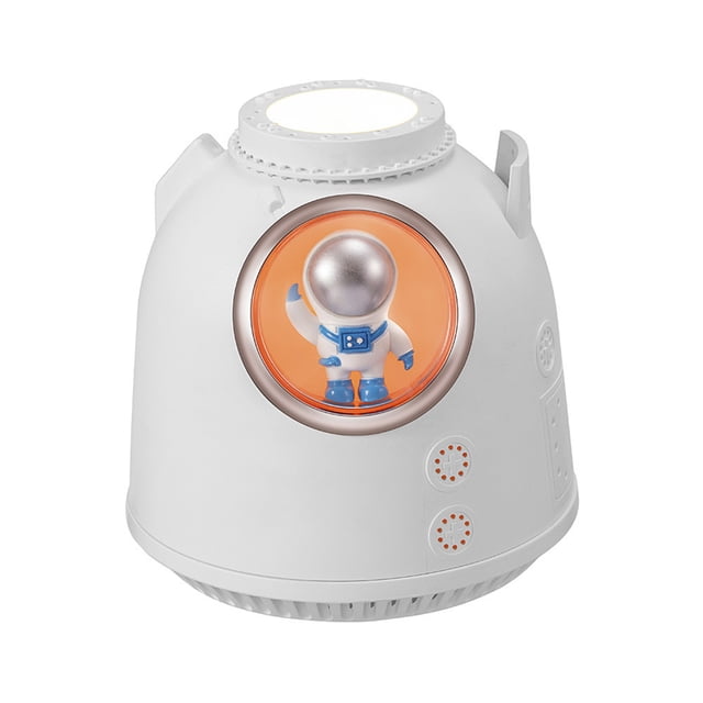 Astronauta Nave espacial Humidificador de aire Atmósfera Luz nocturna para dormitorio (Blanco) Tmvgtek Libre de BPA