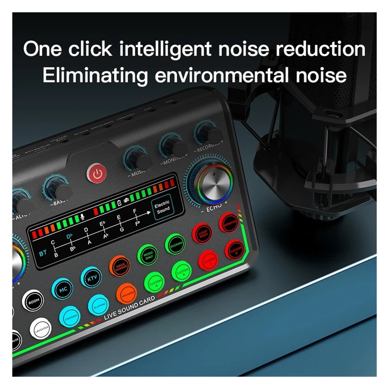 Podcasting Equipment with Interface and Studio Condenser Microphone, Play Live Sound