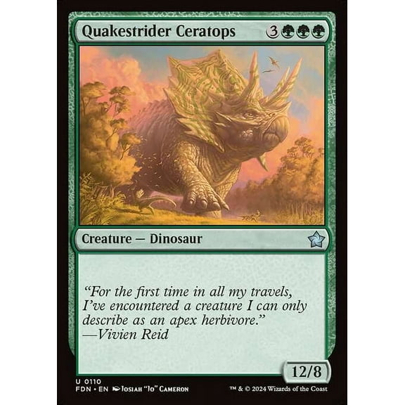 MtG Foundations Uncommon Quakestrider Ceratops #110