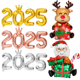 thumbnail image 2 of Globo de aluminio con número de Feliz Navidad 2025, juego de globos de Papá Noel y alce, decoraciones para fiestas de cumpleaños y aniversarios, globos para Año Nuevo 2025, 2 of 5
