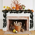thumbnail image 2 of Hvmvliv Halloween Leaf Garland 68.9in Fall Maple Garland, Autumns Hanging Fall Vines Garland for Home Fireplace Thanksgiving Door Decor Black, 2 of 6