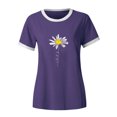 thumbnail image 3 of Fashion Women Floral Print Short Sleeve T Shirt Ladies Summer Casual Top Tee Blouse, 3 of 6