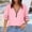 Pink, variant on MAIHAN Women's Polo Shirts Half Sleeve Summer Tees Casual Basic Tee Shirts Basic Workout Clothes Plus Size T Shirts for Women